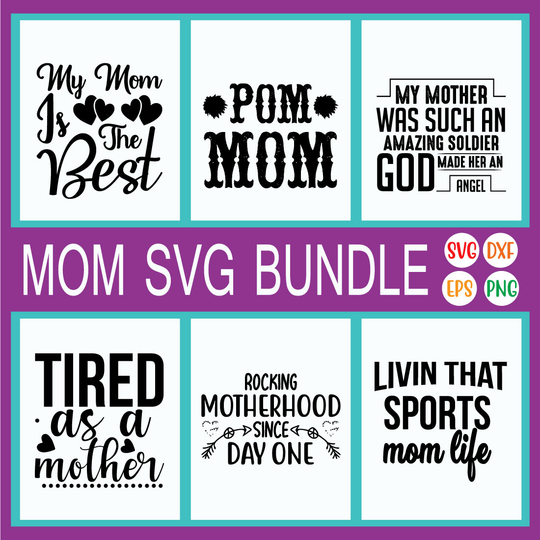 Best Mom Svg Designs Vol42 cover image.