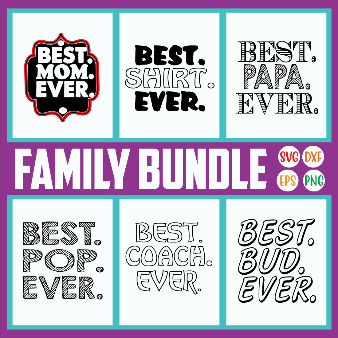 Family Svg Designs Bundle Vol30 preview image.