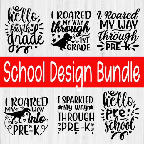 School Quote T-shirt Designs Vol22 cover image.