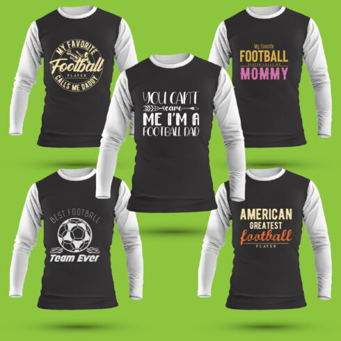 American Football Day T Shirt Designs Bundle voli-11 cover image.