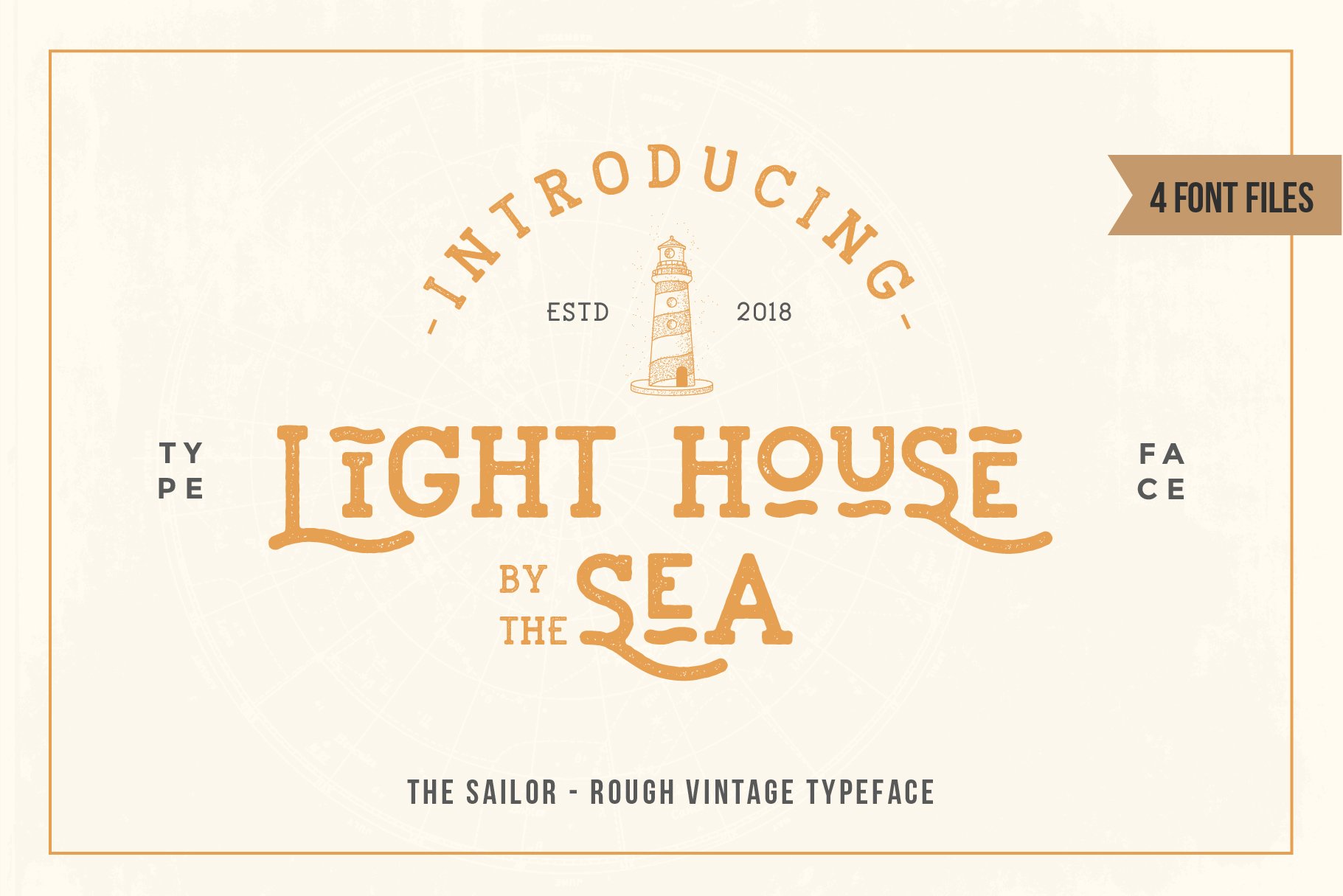 LightHouse - Sailor Rough Typeface preview image.