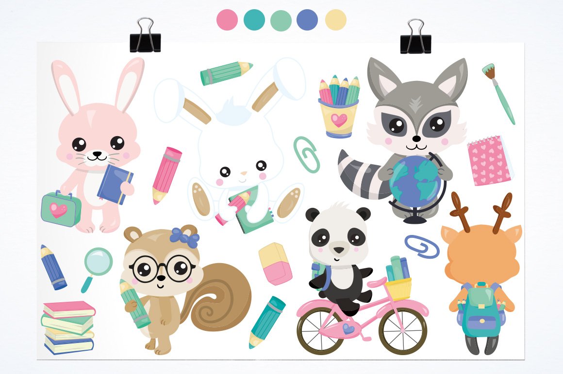Back to School Animals preview image.