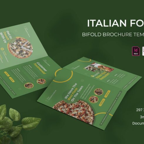Italian Food - Bifold Brochure cover image.