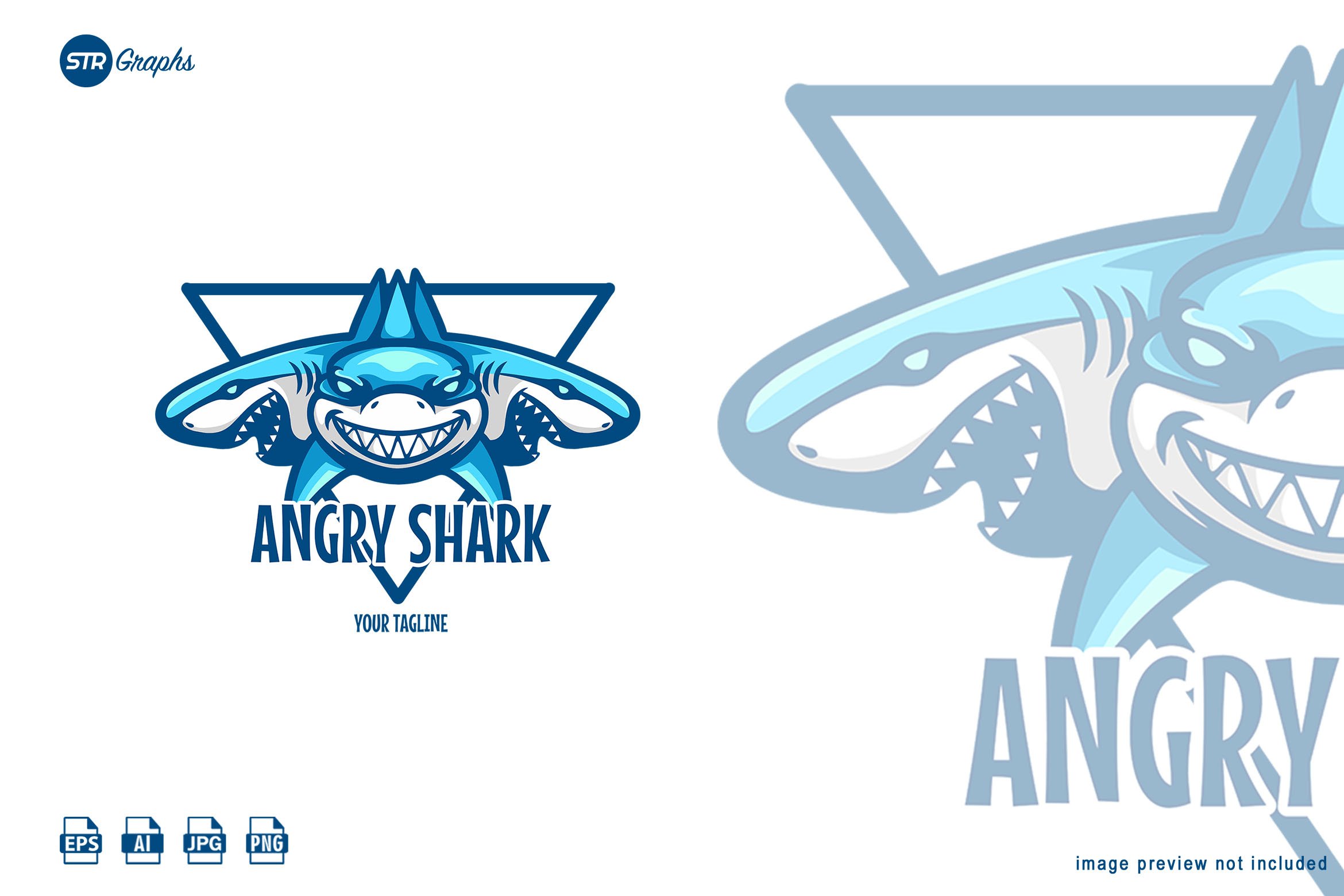 Angry Shark - Character Logo cover image.