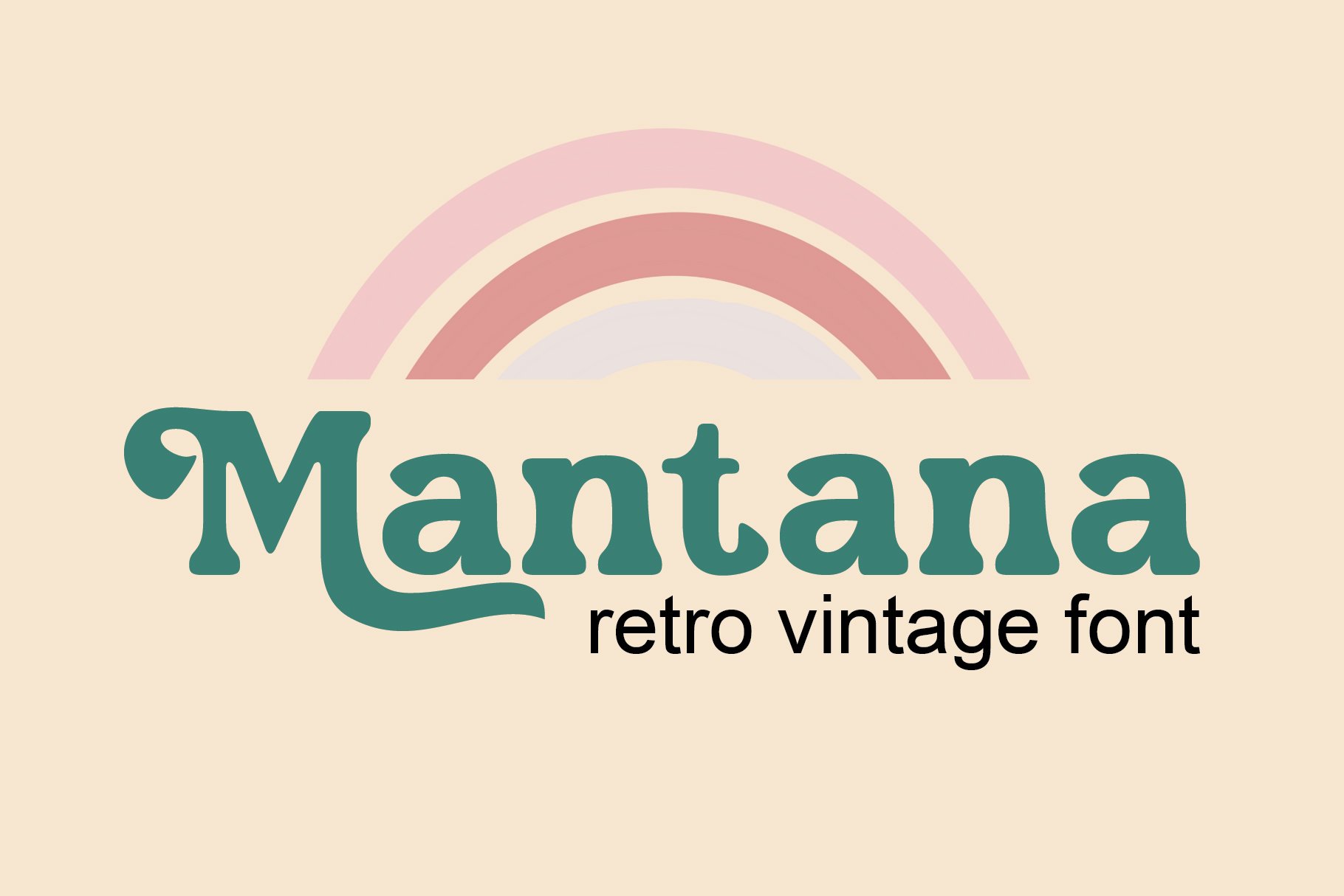 Mantana - Retro Vintage DIsplay font cover image.