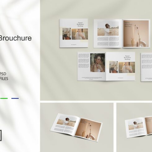 Square Brouchure Mockup cover image.