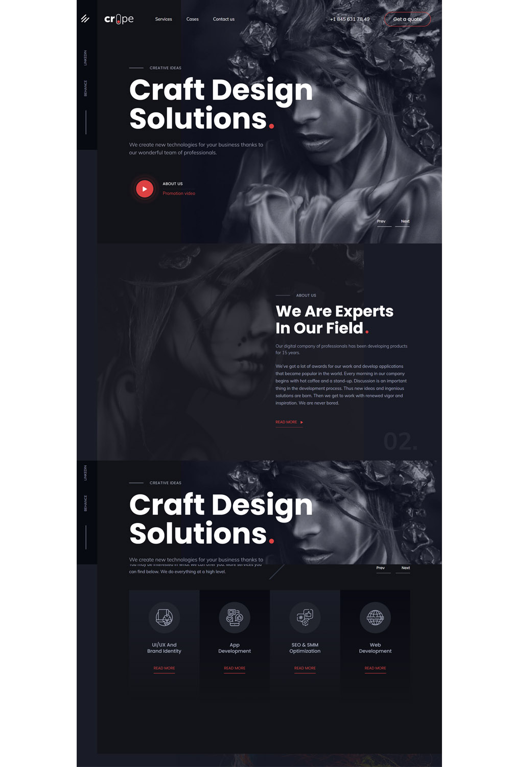 Crope - Creative Web Agency HTML Template pinterest preview image.