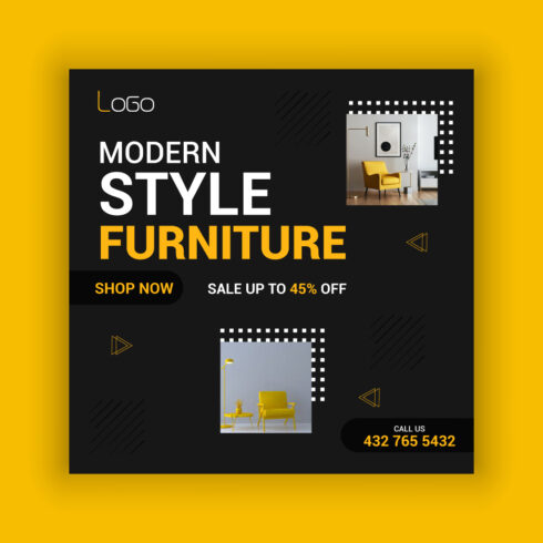 Furniture Sale Media Post Template Bundle cover image.