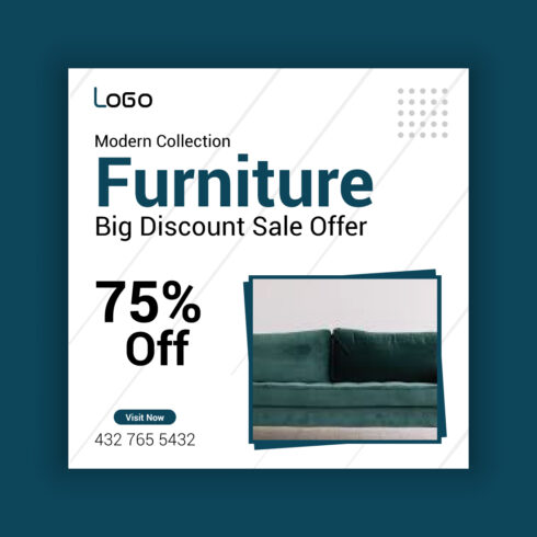 Furniture Sale Media Post Template Bundle cover image.