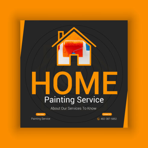 Home Painting Media Post Template Bundle cover image.