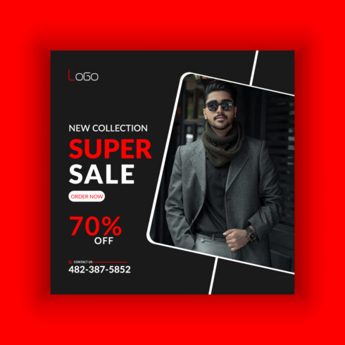 Fashion Sale Social Media Post Template Bundle cover image.