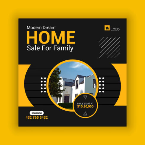 Home Sale Social Media Post Template Bundle cover image.