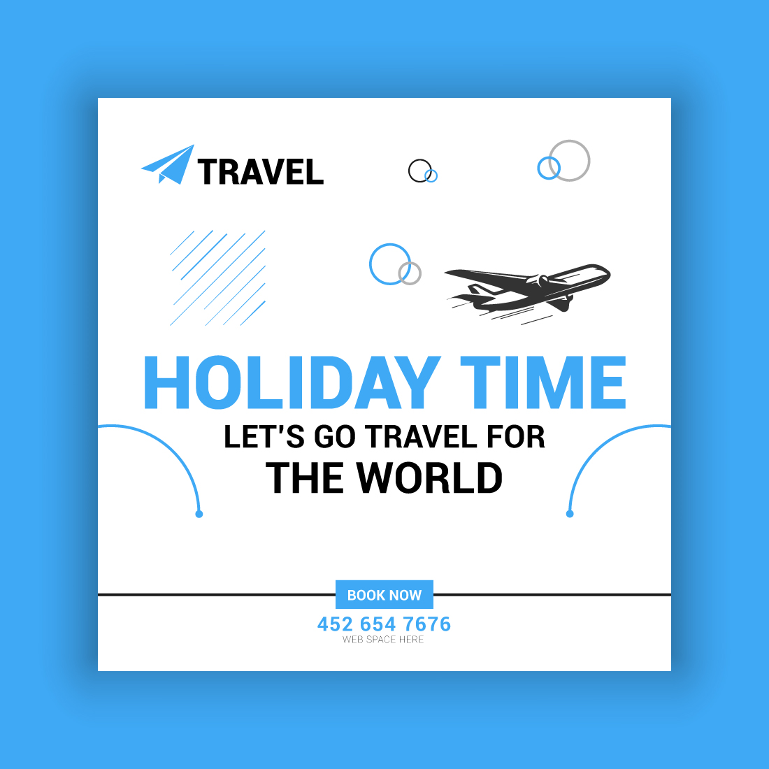 Travel Agency Social Media Post Template Bundle cover image.