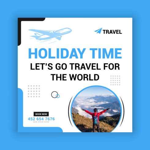 Travel Agency Social Media Post Template Bundle cover image.