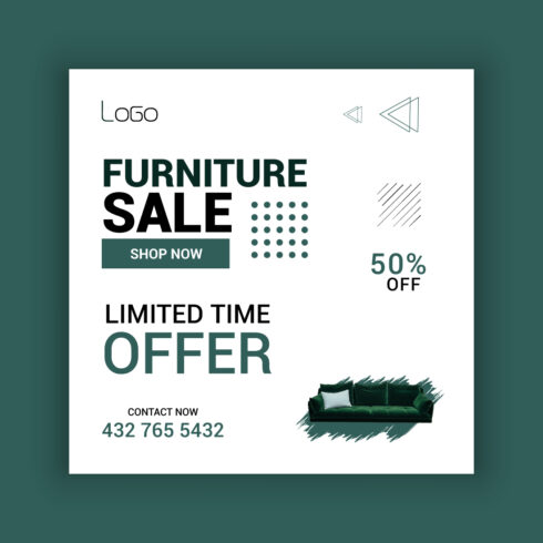 Furniture Sale Media Post Template Bundle cover image.