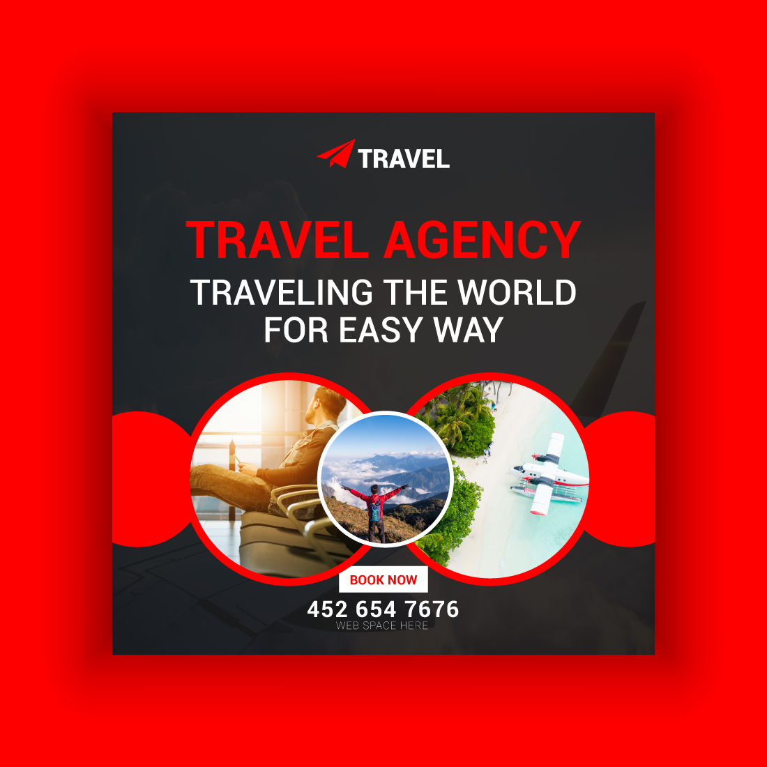 Travel Agency Social Media Post Template Bundle cover image.