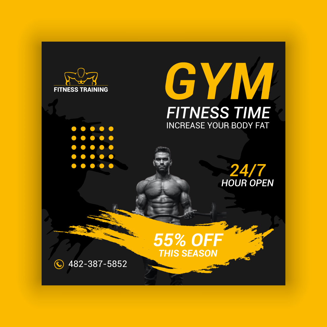 Gym Social Media Post Template Bundle cover image.