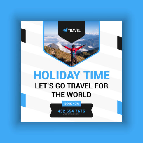 Travel Agency Social Media Post Template Bundle cover image.