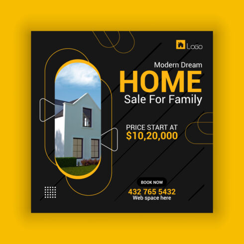 Home Sale Social Media Post Template Bundle cover image.