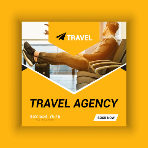 Travel Agency Social Media Post Template Bundle cover image.