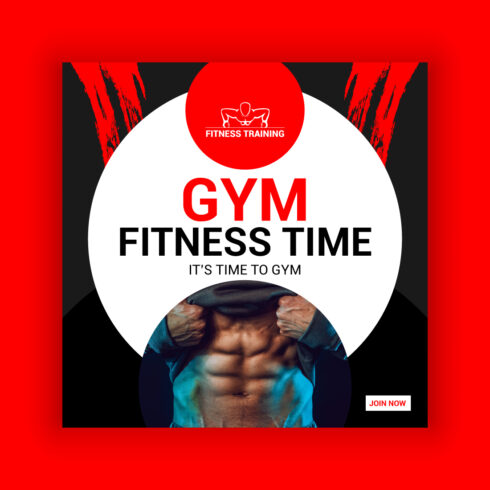 Gym Social Media Post Template Bundle cover image.