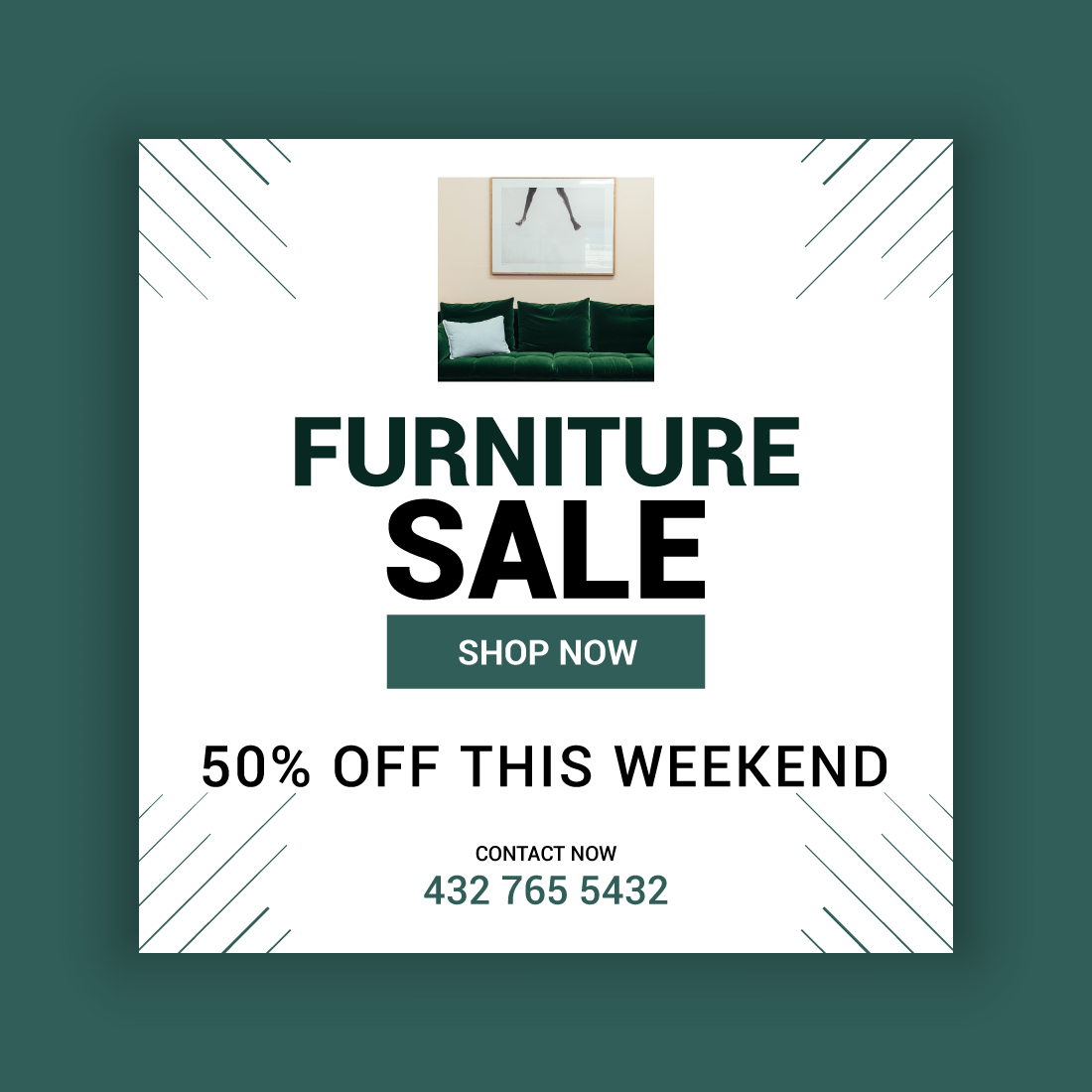 Furniture Sale Media Post Template Bundle cover image.