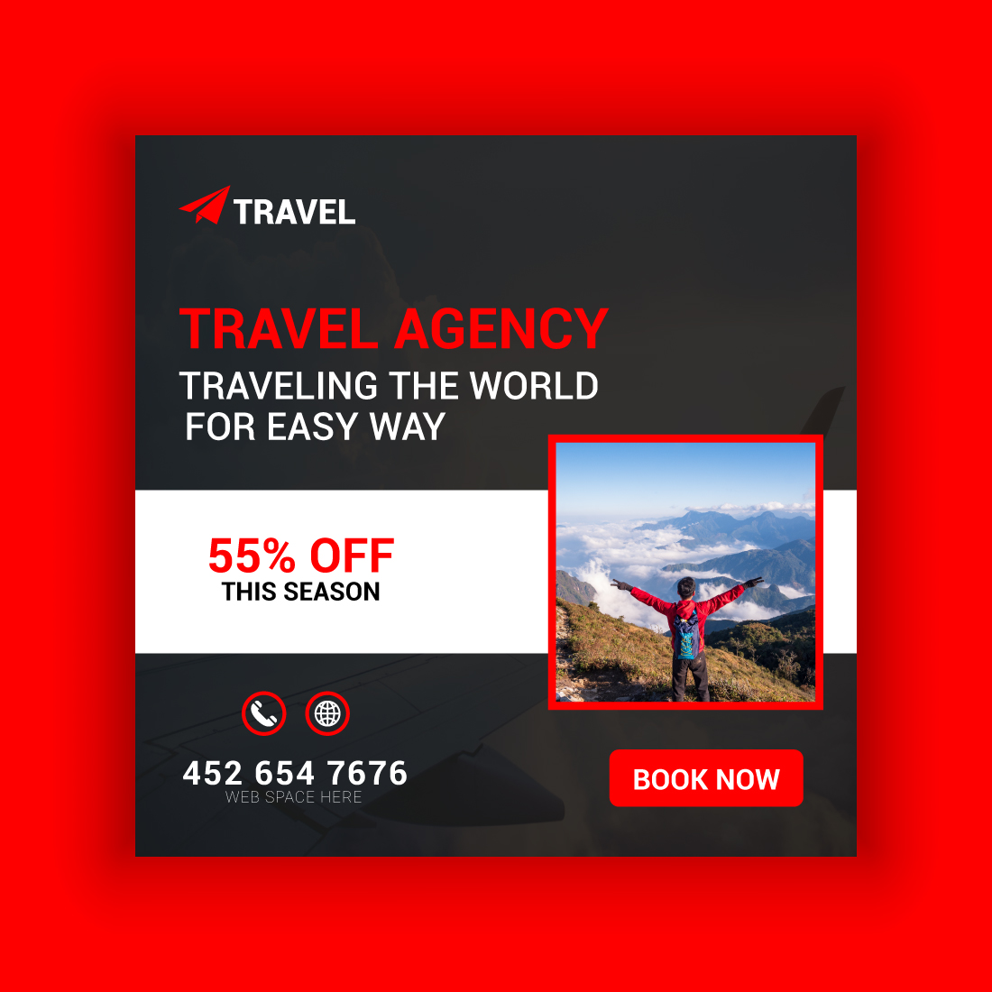 Travel Agency Social Media Post Template Bundle cover image.