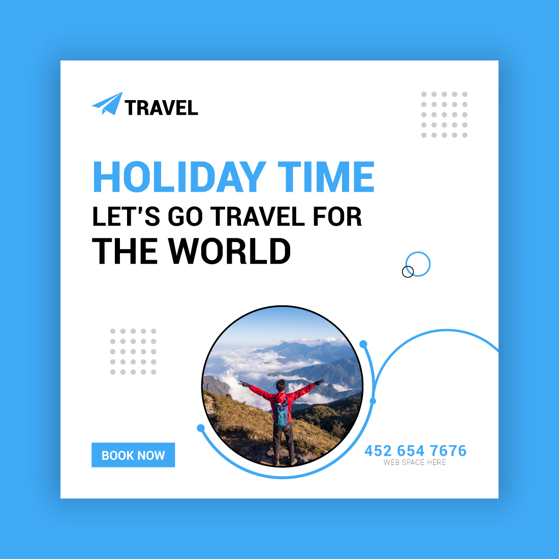 Travel Agency Social Media Post Template Bundle cover image.