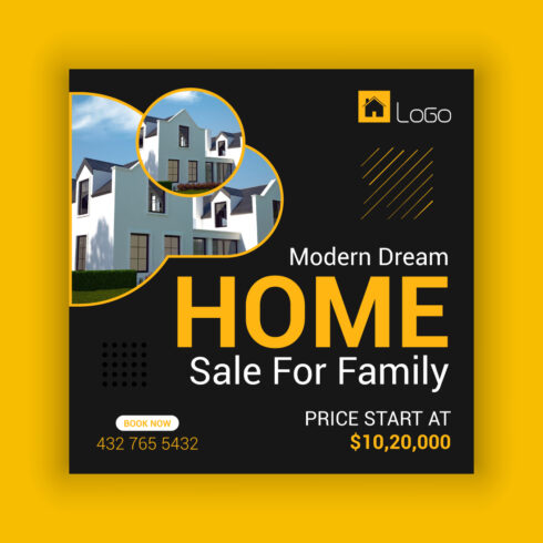 Home Sale Social Media Post Template Bundle cover image.