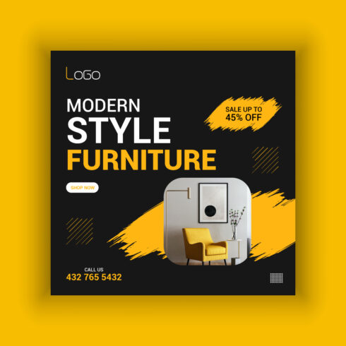 Furniture Sale Media Post Template Bundle cover image.