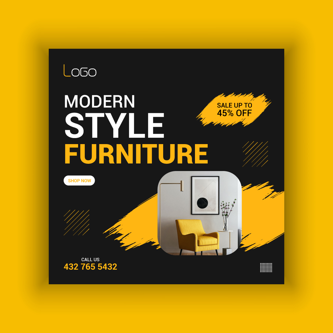 Furniture Sale Media Post Template Bundle cover image.