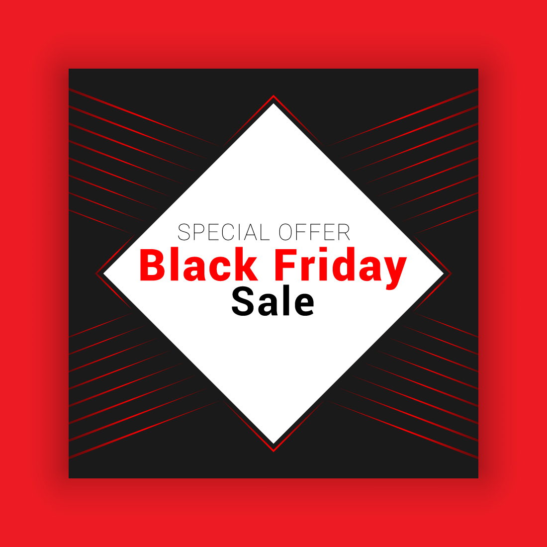 Black Friday Social Media Post Template Bundle preview image.