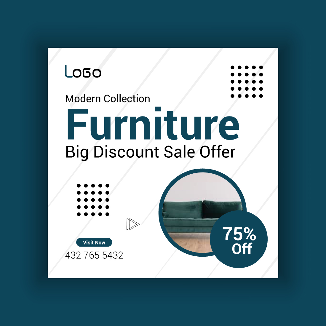 Furniture Sale Media Post Template Bundle preview image.