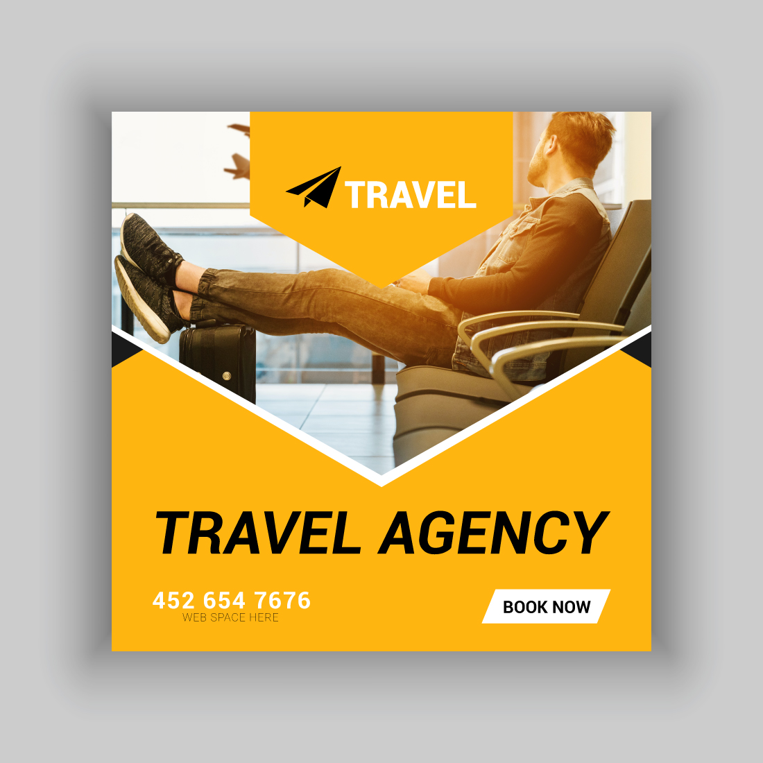 Travel Agency Social Media Post Template Bundle preview image.