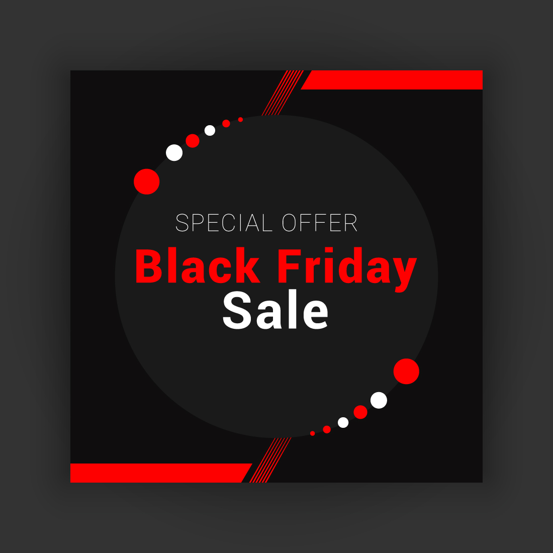 Black Friday Social Media Post Template Bundle preview image.