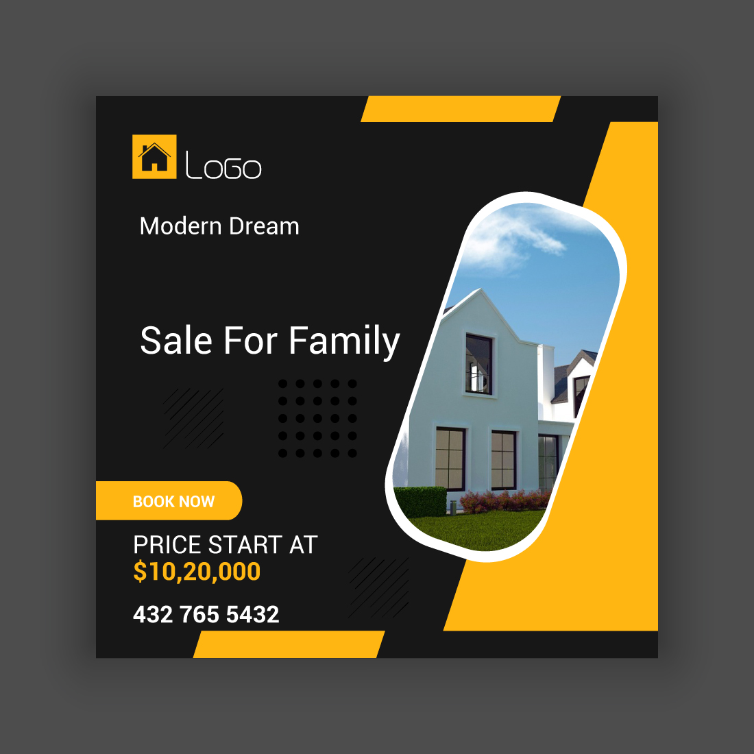 Home Sale Social Media Post Template Bundle preview image.