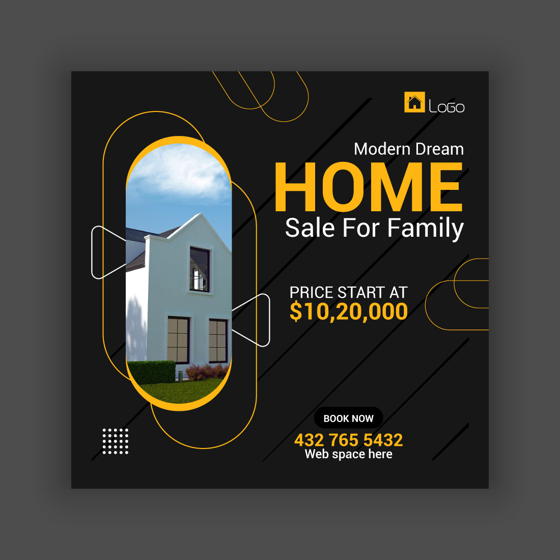 Home Sale Social Media Post Template Bundle preview image.