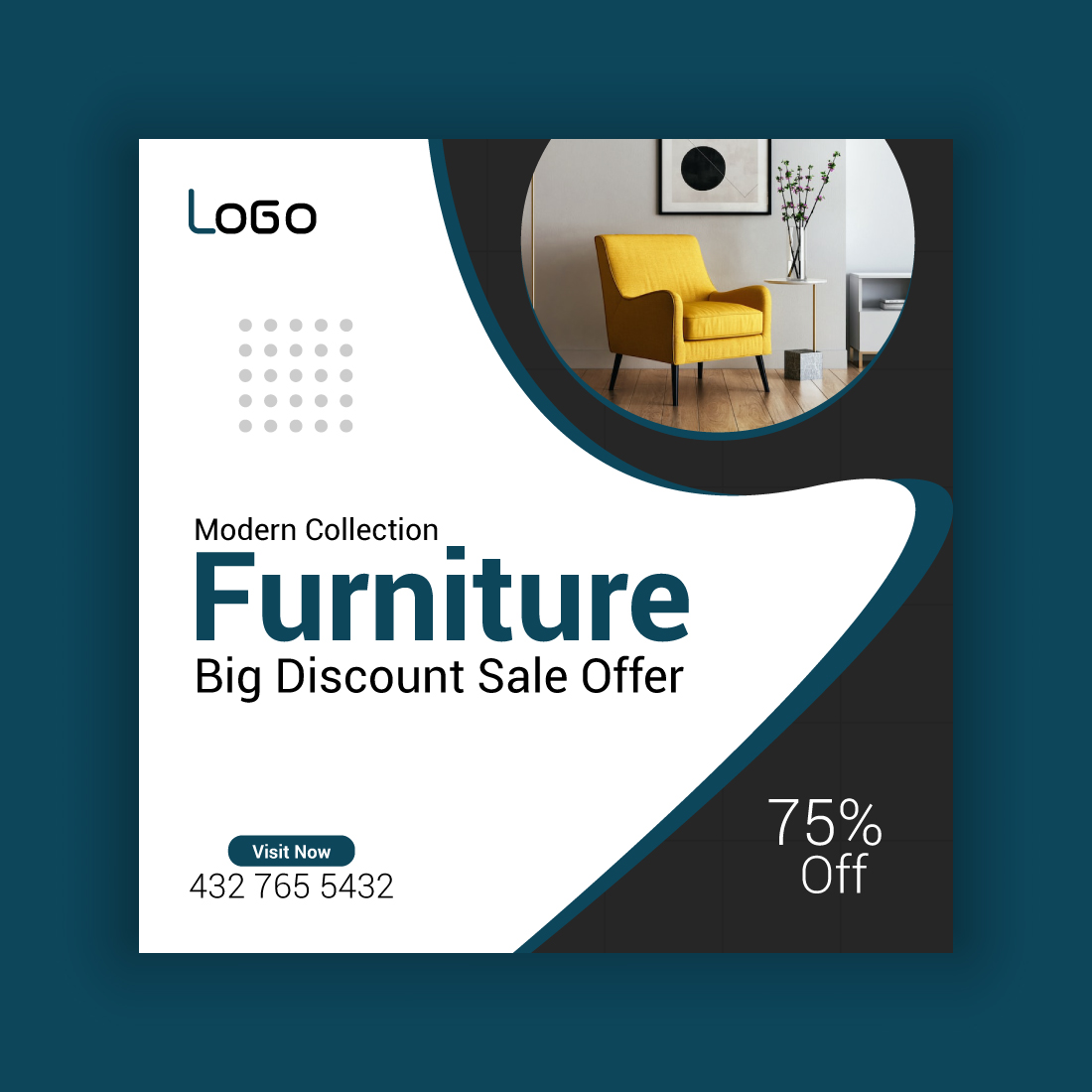 Furniture Sale Media Post Template Bundle preview image.