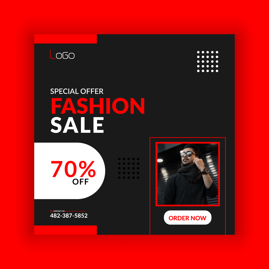 Fashion Sale Social Media Post Template Bundle preview image.