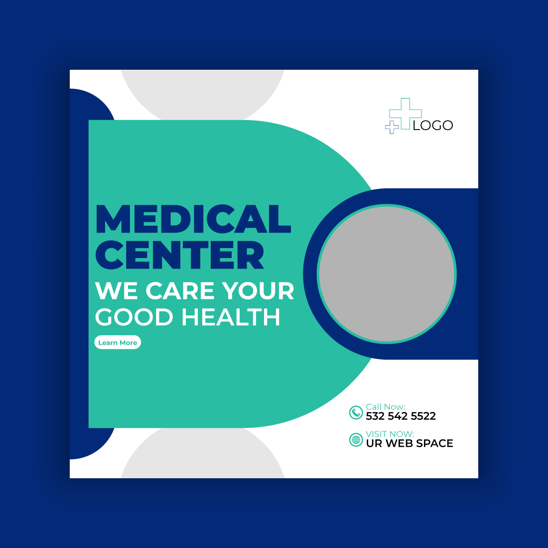 Medical Center Media Post Template Bundle preview image.