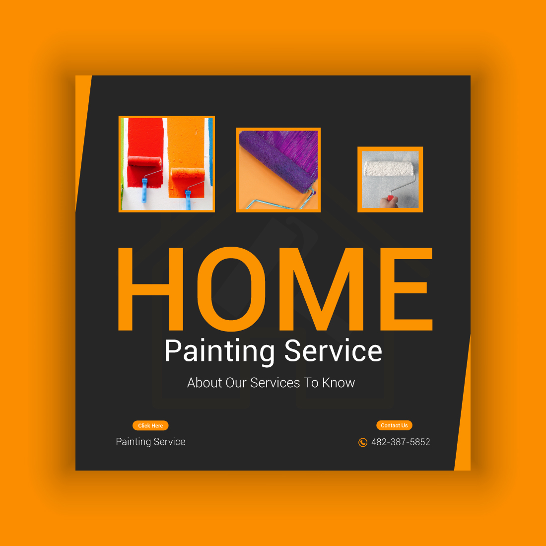 Home Painting Media Post Template Bundle preview image.