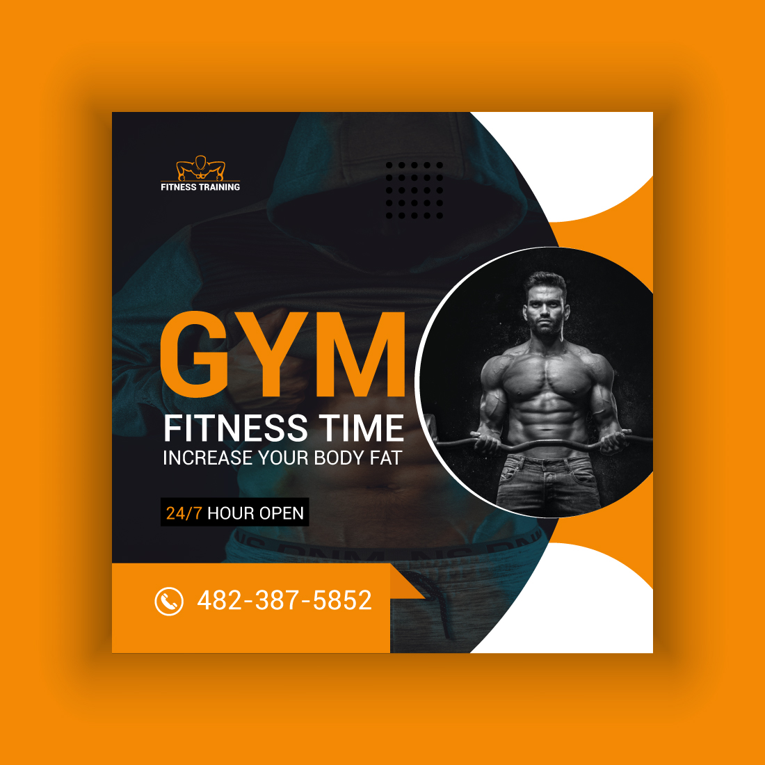 Gym Social Media Post Template Bundle preview image.