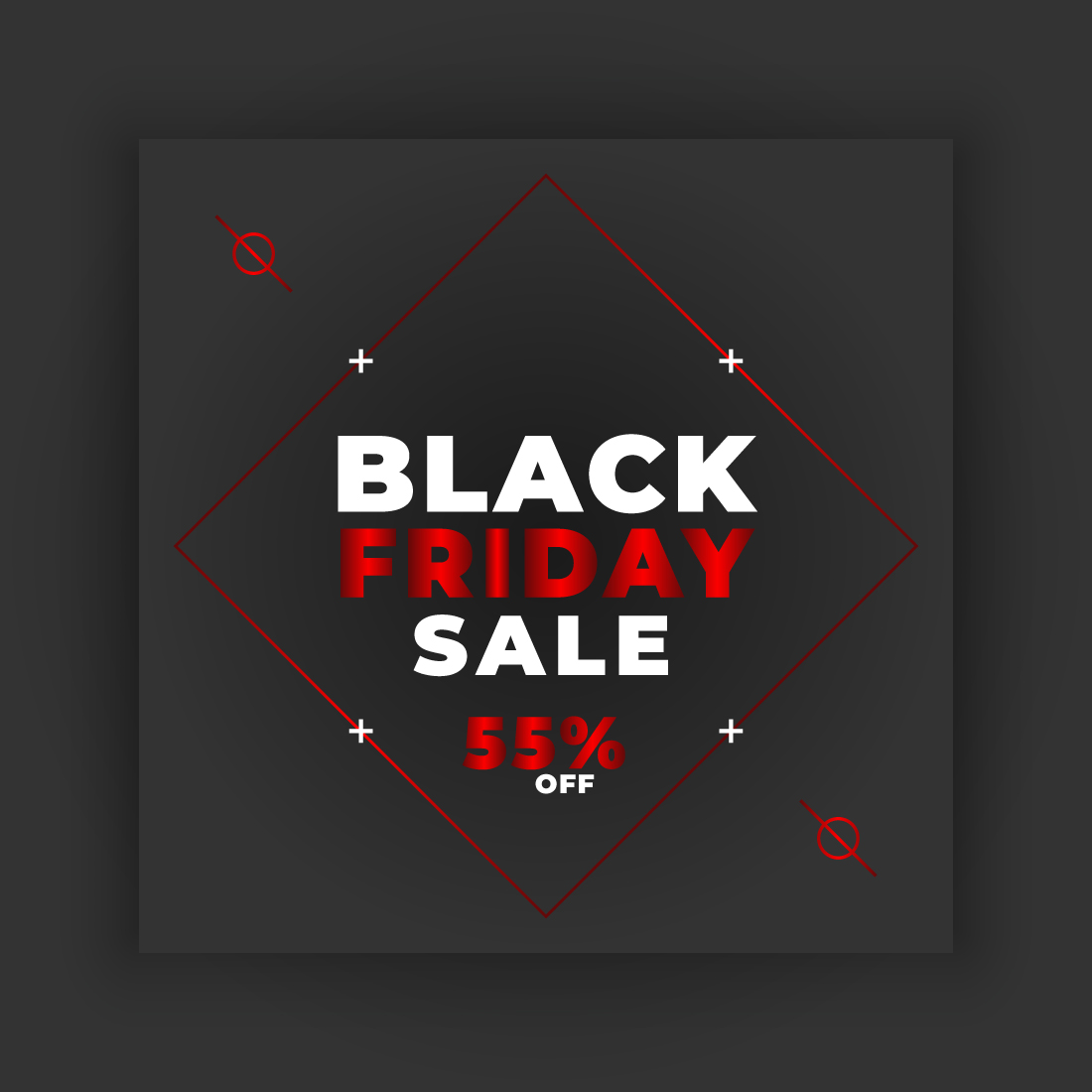 Black Friday Social Media Post Template Bundle preview image.