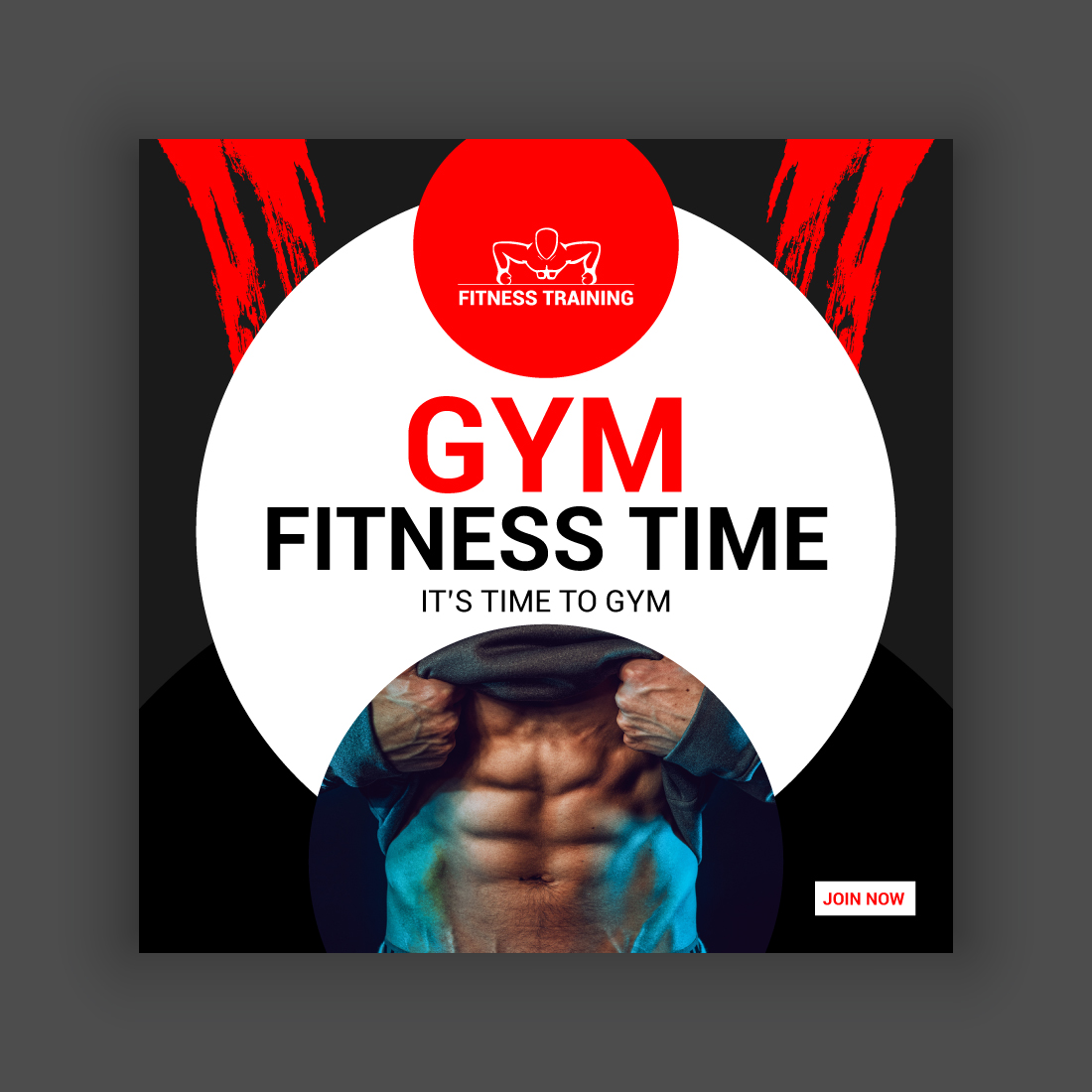 Gym Social Media Post Template Bundle preview image.