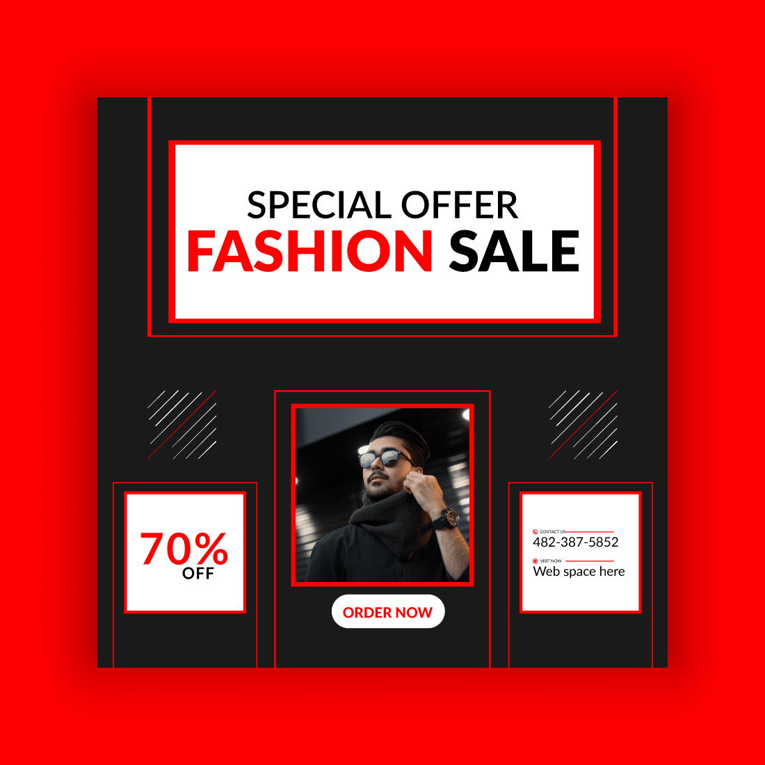 Fashion Sale Social Media Post Template Bundle preview image.