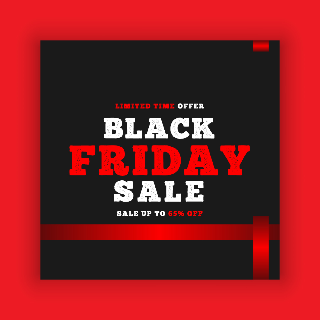 Black Friday Social Media Post Template Bundle preview image.