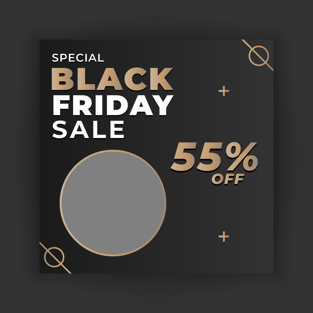 Black Friday Social Media Post Template Bundle preview image.