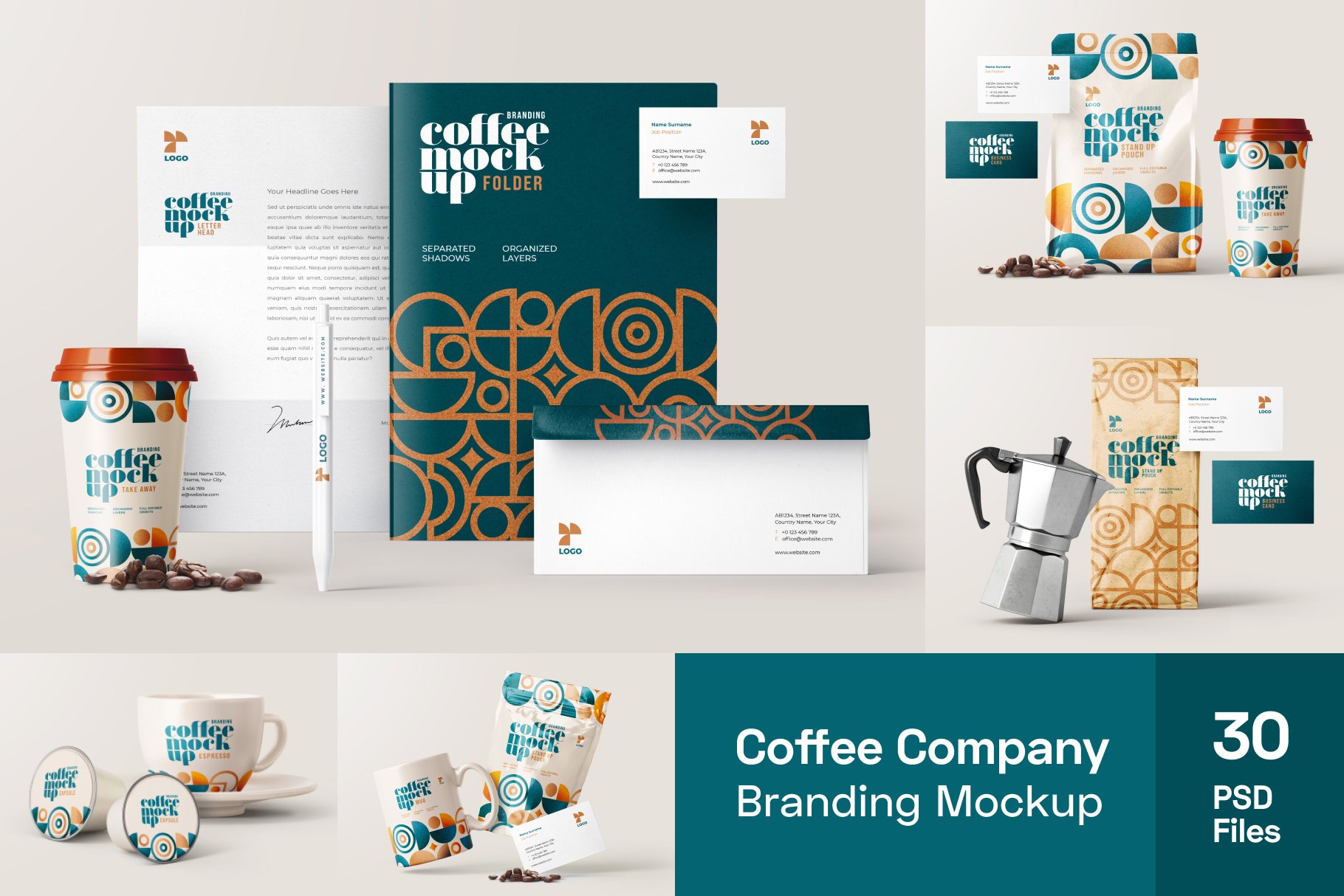 Coffee Branding Mockup Bundle cover image.