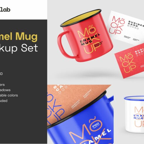 Enamel Mug Mockup Set cover image.