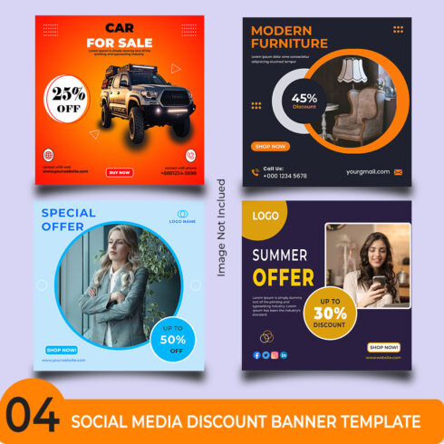 Social Media Discount Banner Template cover image.